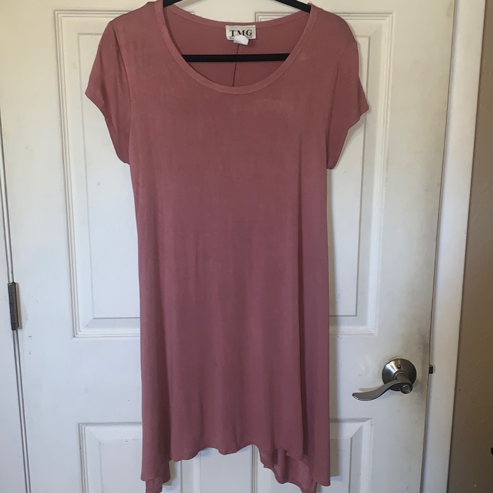 Pink Flowy Shift Dress